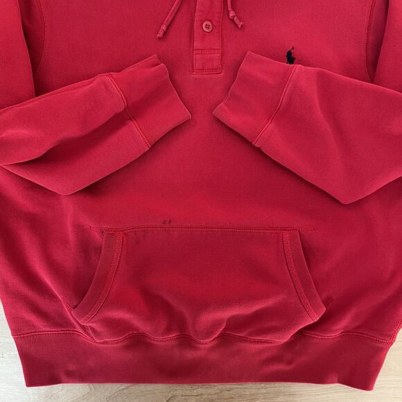 Vintage Polo Ralph Lauren Hoodie XL Red 90s New York Streetwear RRL - Picture 5 of 8
